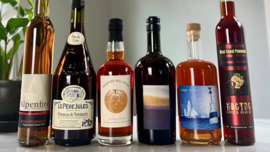 6 bottles of Pommeau from France and U.S. Cider Makers