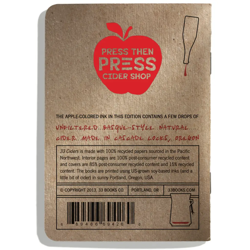 33 Mugs of Cider - Journal for Cider Tasting Notes by 33 Books - Journal - Press Then Press - Cider Shop Gift Giving