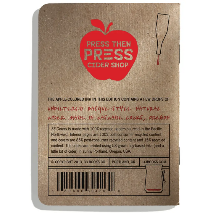 33 Mugs of Cider - Journal for Cider Tasting Notes by 33 Books - Journal - Press Then Press - Cider Shop Gift Giving