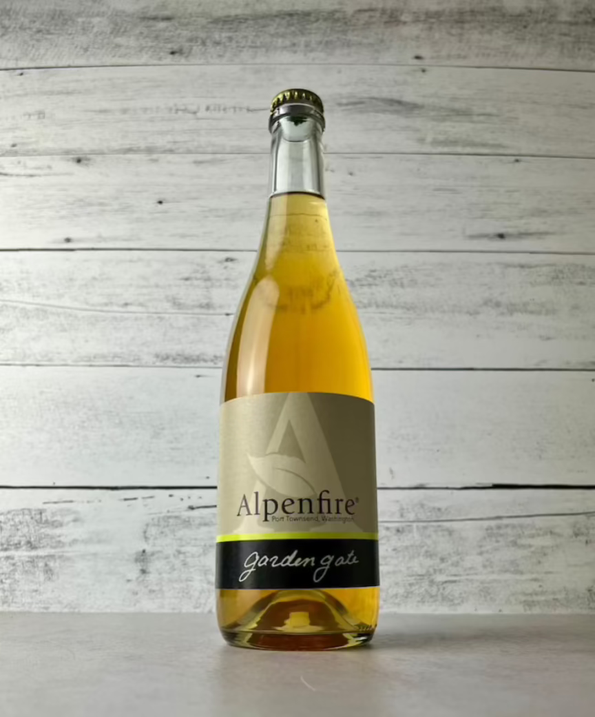 750 mL bottle of Alpenfire Cider Garden Gate cider