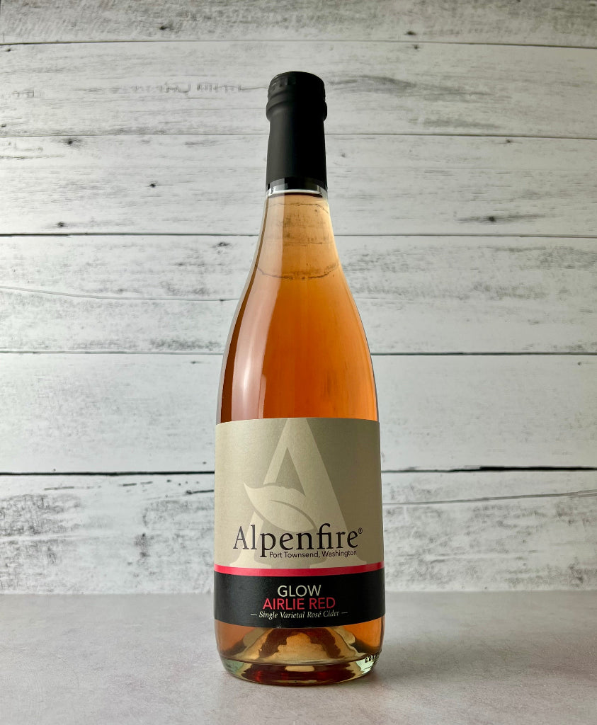 750 mL bottle of Alpenfire Glow Airlie Red - Single Varietal Rosé Cider