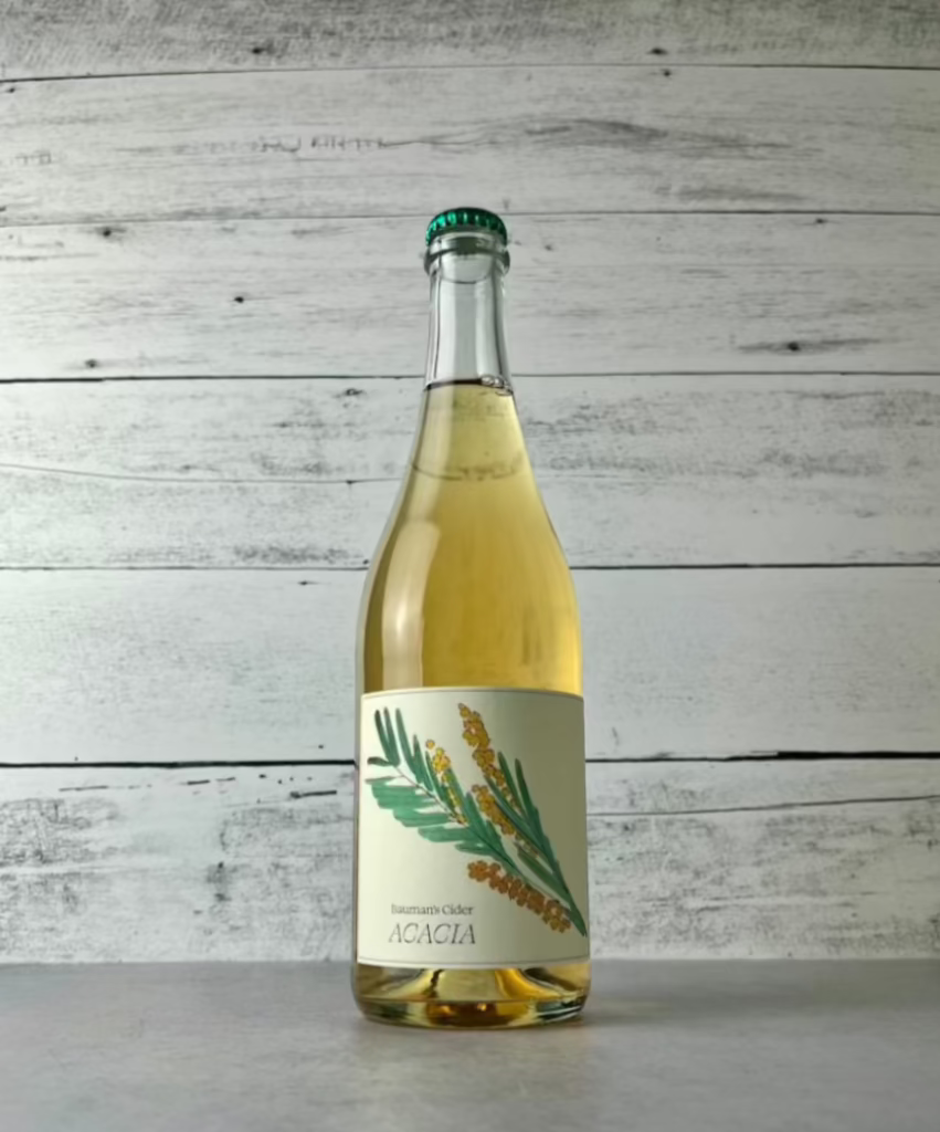 750 mL bottle of Bauman's Cider Acacia