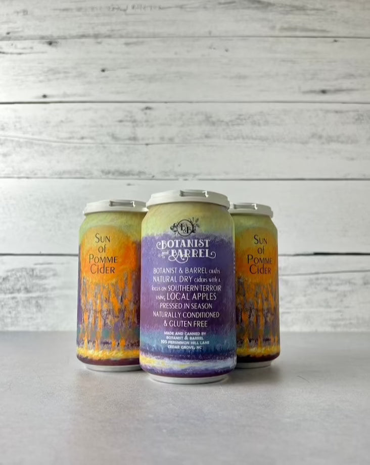 4-pack of 12-oz cans of Botanist & Barrel Sun of Pomme Cider