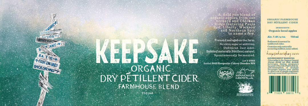 Keepsake Cidery - Farmhouse Dry Cider (750 mL)