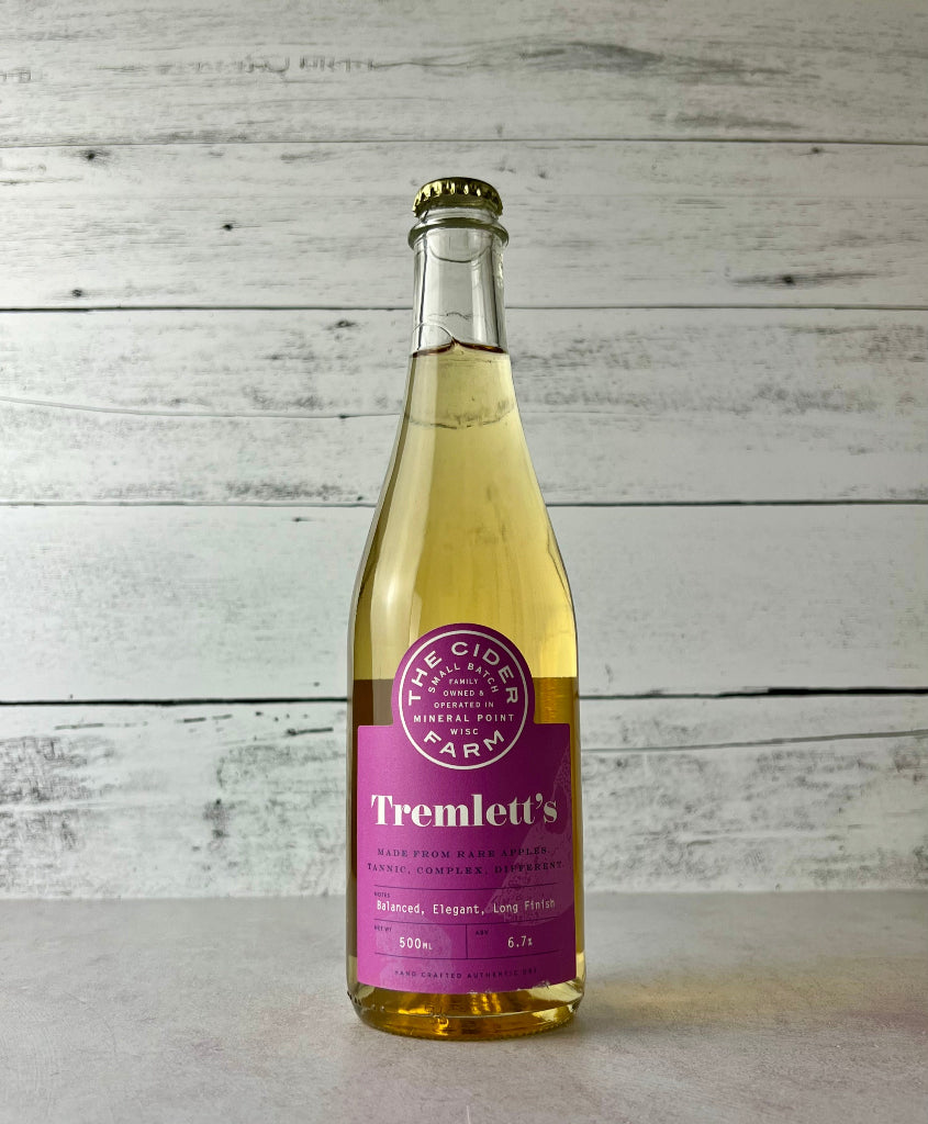 500 mL bottle of The Cider Farm Tremlett's - Made From Rare Apples || Tannic, Complex, Different