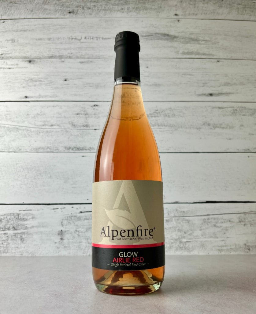 750 mL bottle of Alpenfire Glow Airlie Red - Single Varietal Rosé Cider