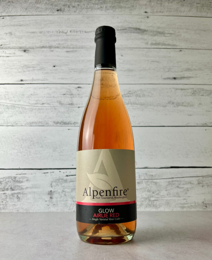 750 mL bottle of Alpenfire Glow Airlie Red - Single Varietal Rosé Cider