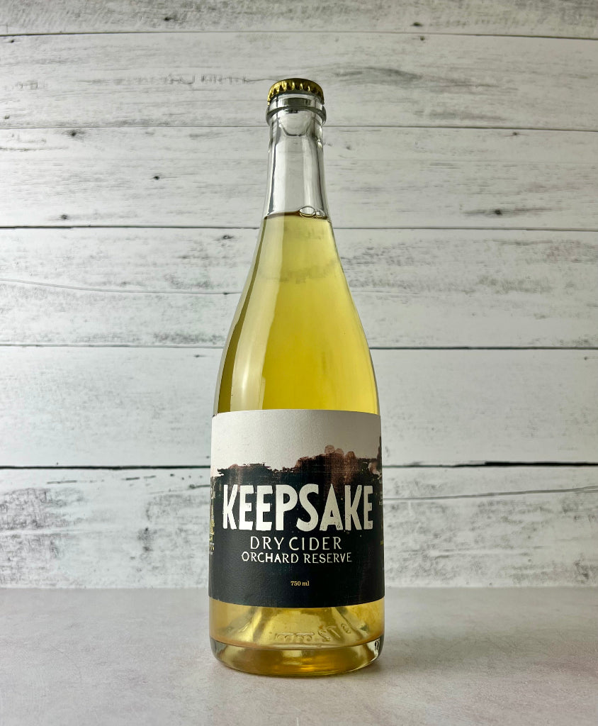 750 mL bottle of Keepsake Cider Orchard Reserve Dry Cider