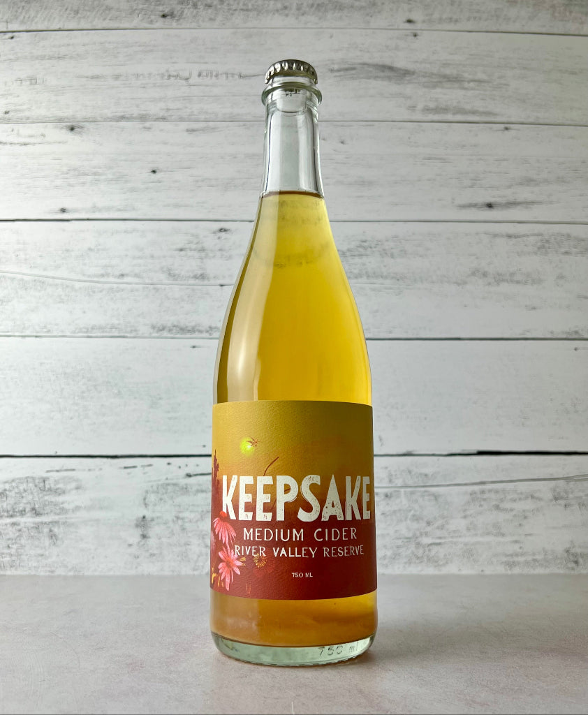 750 mL bottle of Keepsake Medium Cider - River Valley Reserve