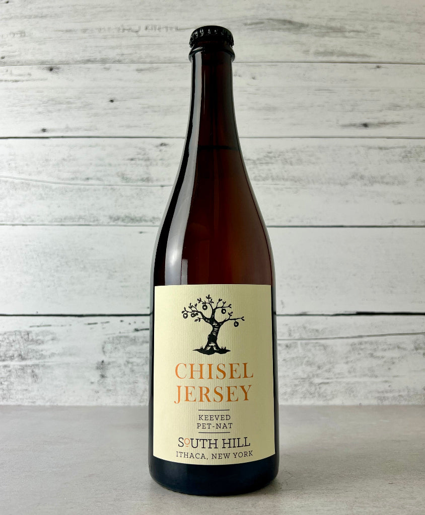 Photo of a 750 mL bottle of South Hill Cider Chisel Jersey Keeved Pet-Nat cider - Ithaca, New York