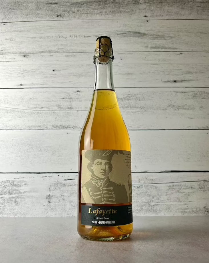 750 mL bottle of Liberty Ciderworks Lafayette Keeved Cider