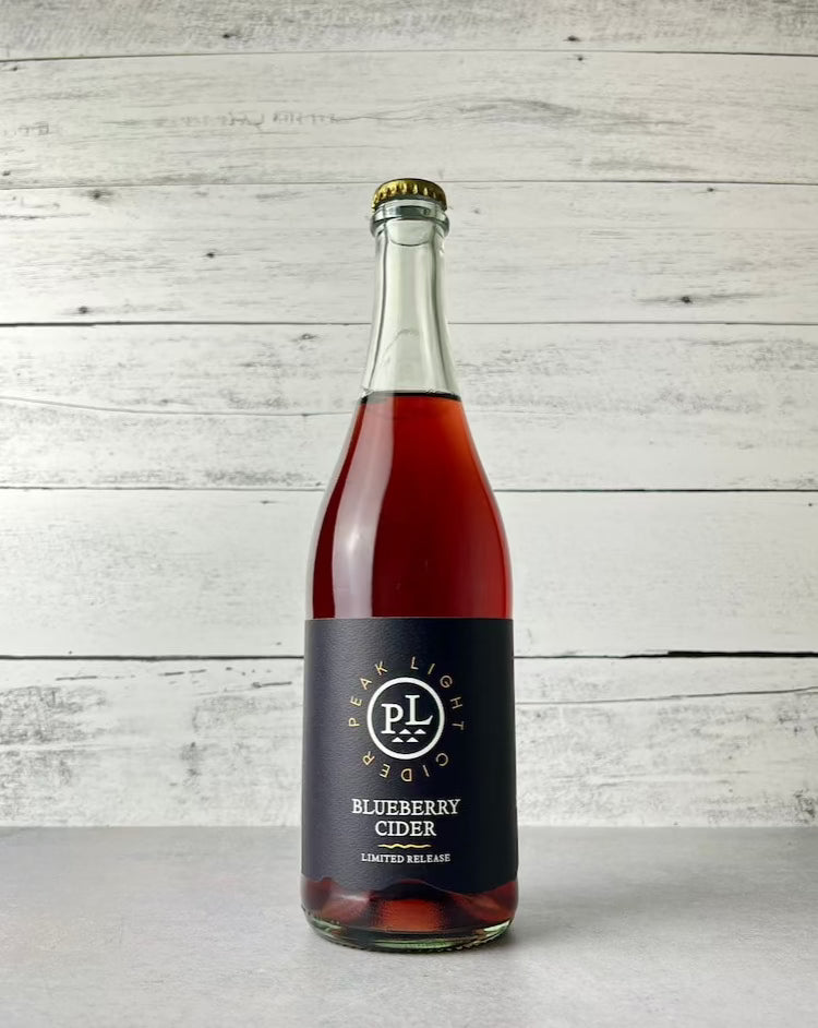 750 mL bottle of Peak Light Cider Blueberry Cider - Limited Release