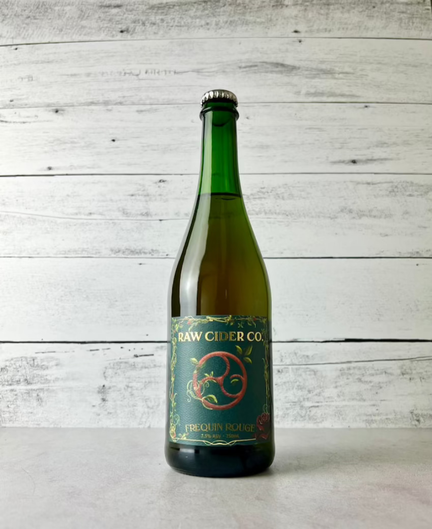 750 mL bottle of Raw Cider Co. Frequin Rouge cider