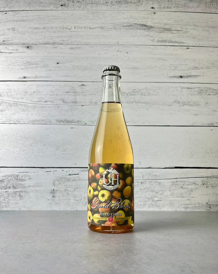 500 mL bottle of Union Hill Field Blend Hard Cider