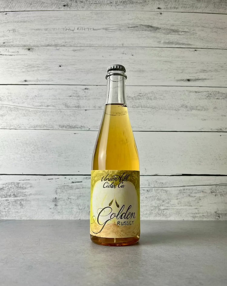 500 mL bottle of Union Hill Golden Russet Cider