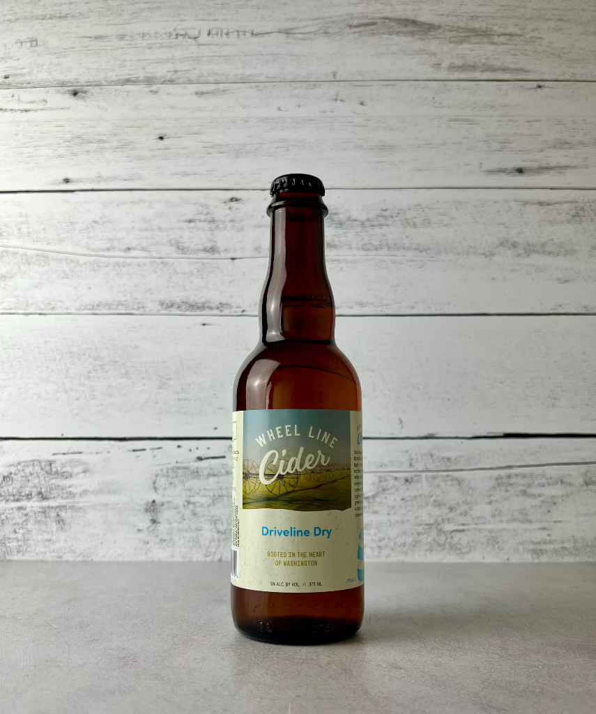 375 mL bottle of Wheel Line Cider Driveline Dry - Rooted in the Heart of Washington
