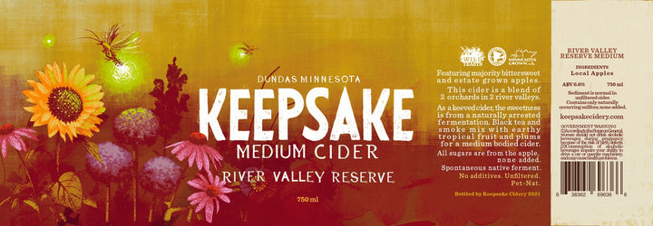 Keepsake Cidery - River Valley Reserve Medium Cider (750 mL)