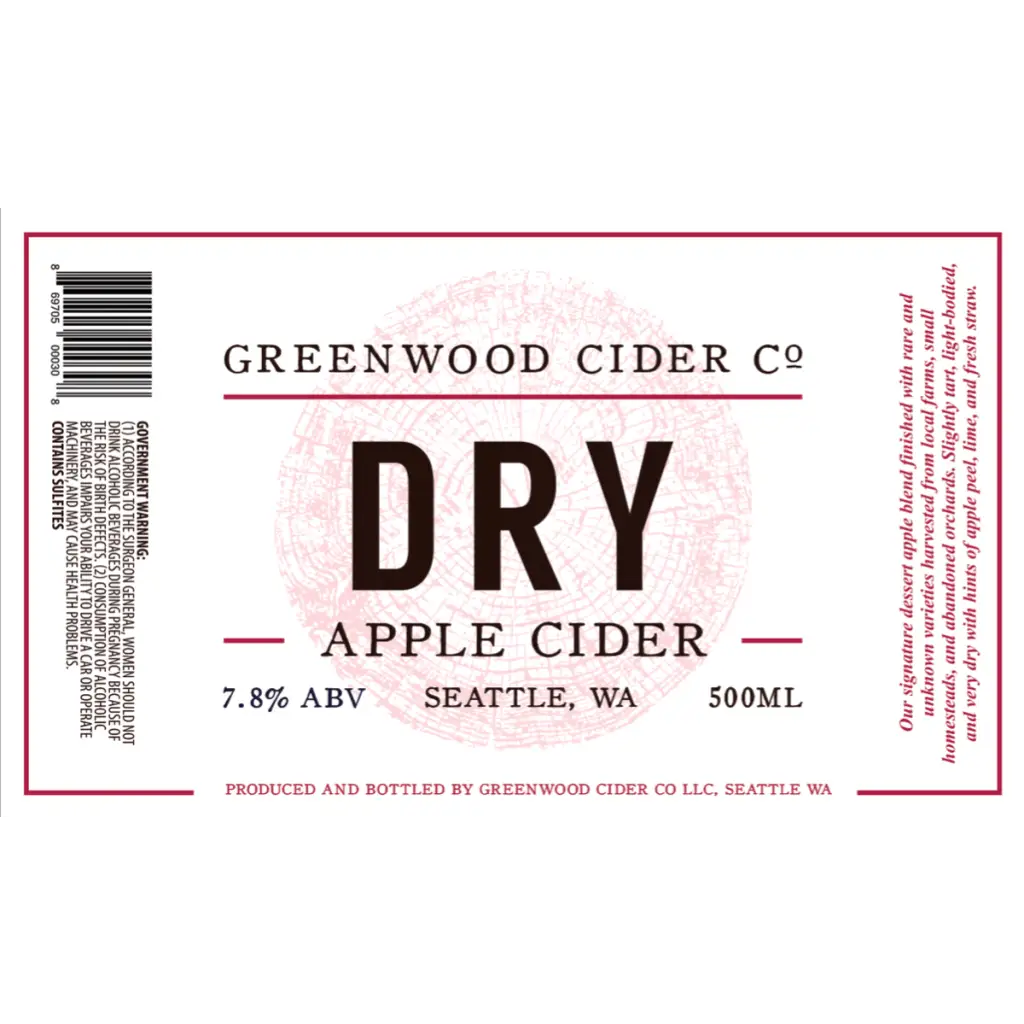 Greenwood Cider - Dry (500 mL) - Company Hard