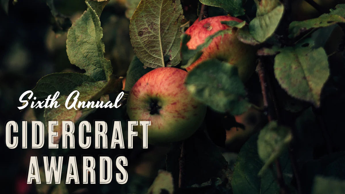 Cider Craft Magazine Awards image featuring apples growing on a tree and Cidercraft Awards 2023 in text
