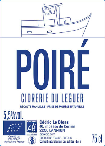 Cidrerie du Leguer - Poire de Bretagne (750 mL)