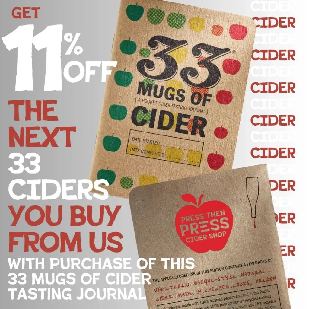 33 Mugs of Cider - Journal for Cider Tasting Notes by 33 Books - Journal - Press Then Press - Cider Shop Gift Giving