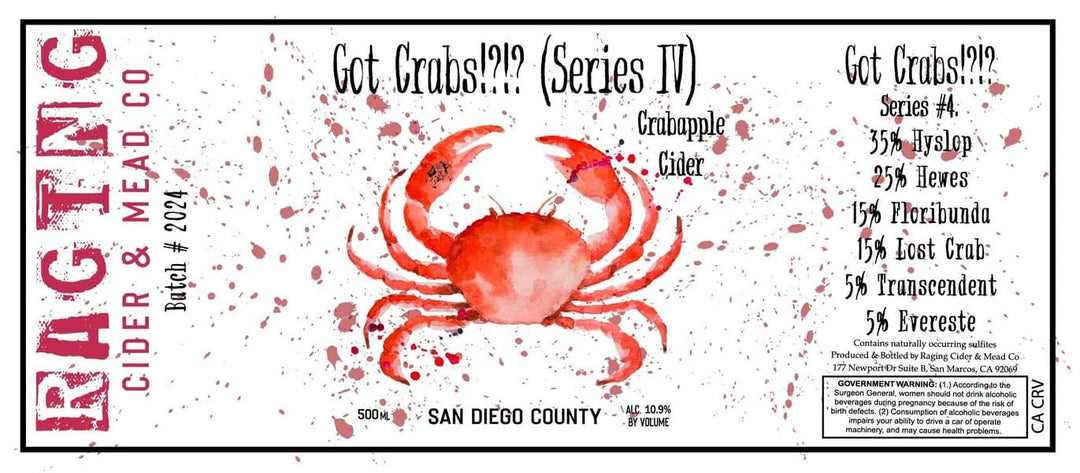 Raging Cider & Mead - Got Crabs - 3-Year Vertical Flight