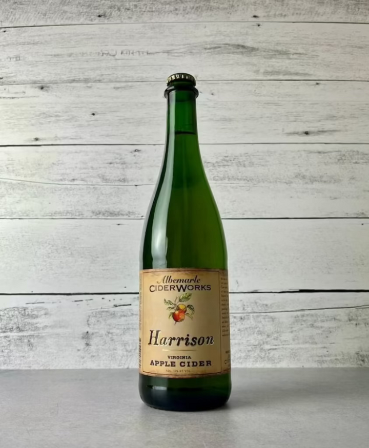 750 mL bottle of Albemarle CiderWorks Harrison Virginia Apple Cider