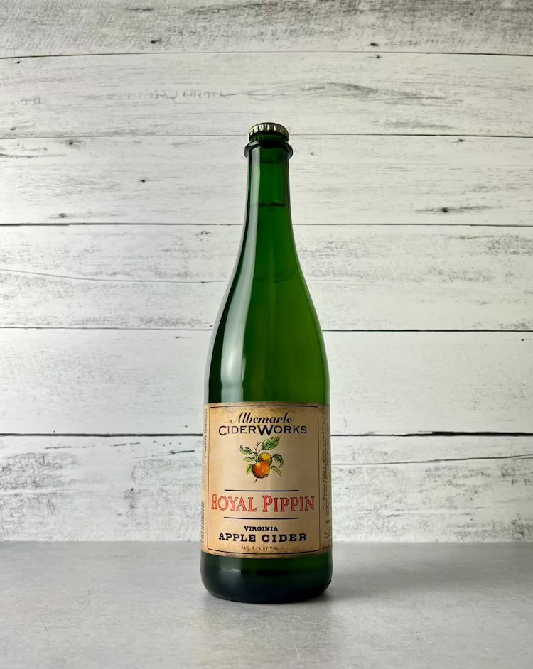 750 mL bottle of Albemarle CiderWorks Royal Pippin Virginia Apple Cider