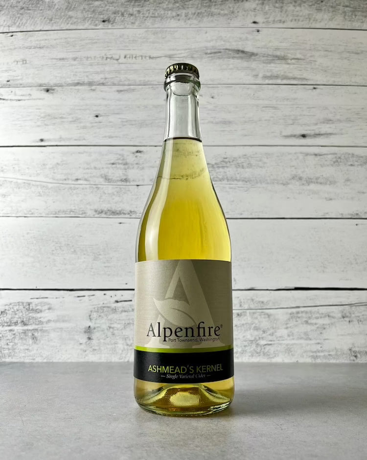 750 mL bottle of Alpenfire Cider Ashmead's Kernel Single Varietal Cider