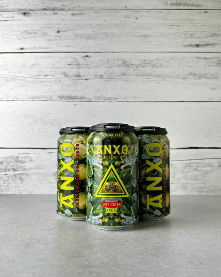 4-pack of 12 oz cans of Anxo Quince Dry Cider