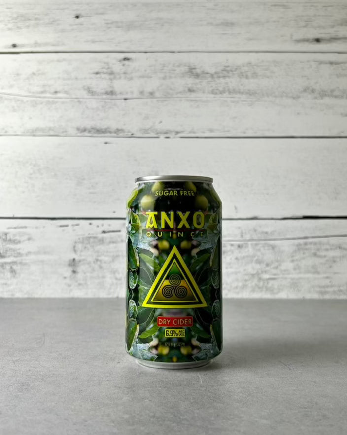 12 oz can of Anxo Quince Dry Cider