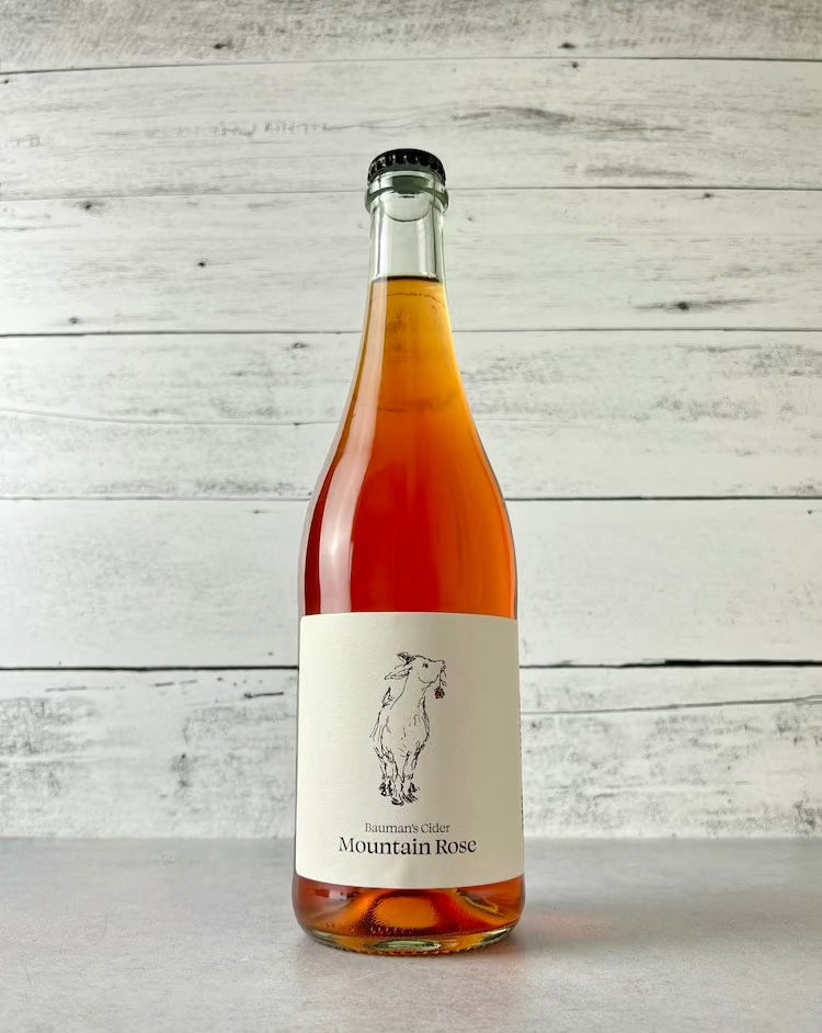 750 mL bottle of Bauman's Cider Mountain Rose