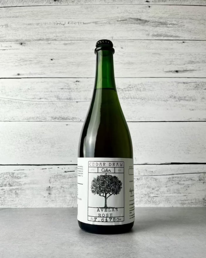 750 mL bottle of Cedar Draw Cider Avelar Rosé