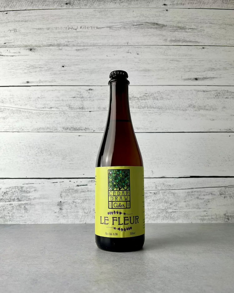 500 mL bottle of Cedar Draw Cider Le Fleur Lavender