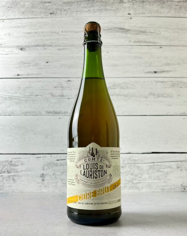 750 mL bottle of Christian Crouin Comte de Lauriston Cidre 