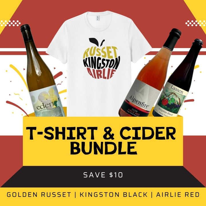 Cider Bundle + Apple T-Shirt (Golden Russet, Kingston Black, Airlie Red)