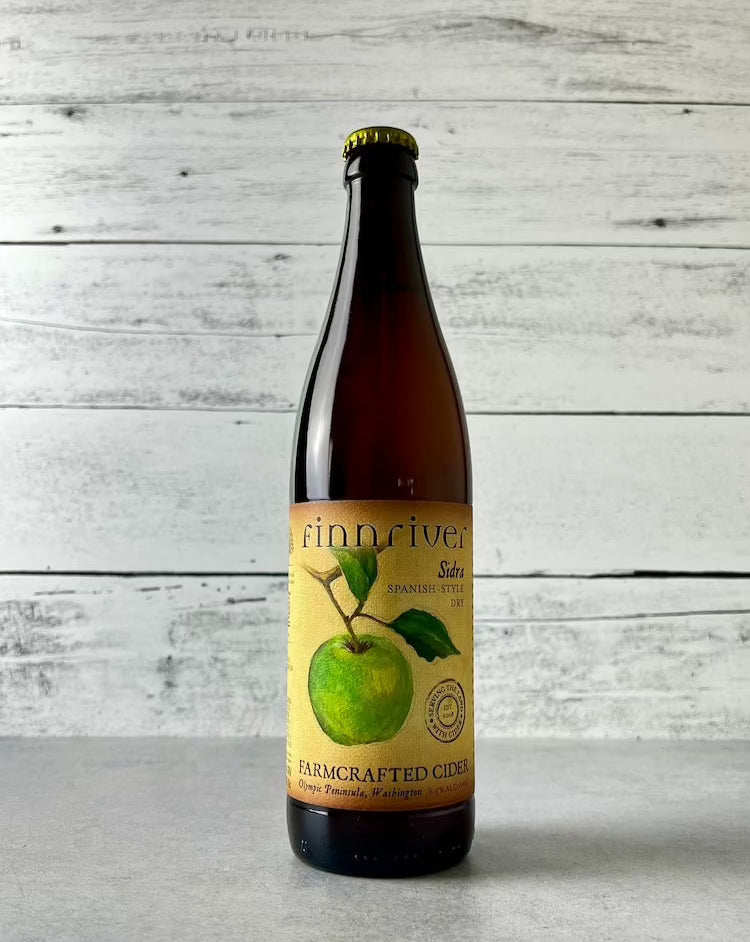 500 mL bottle of Finnriver Sidra - Spanish Style cider - Farmcrafted Cider