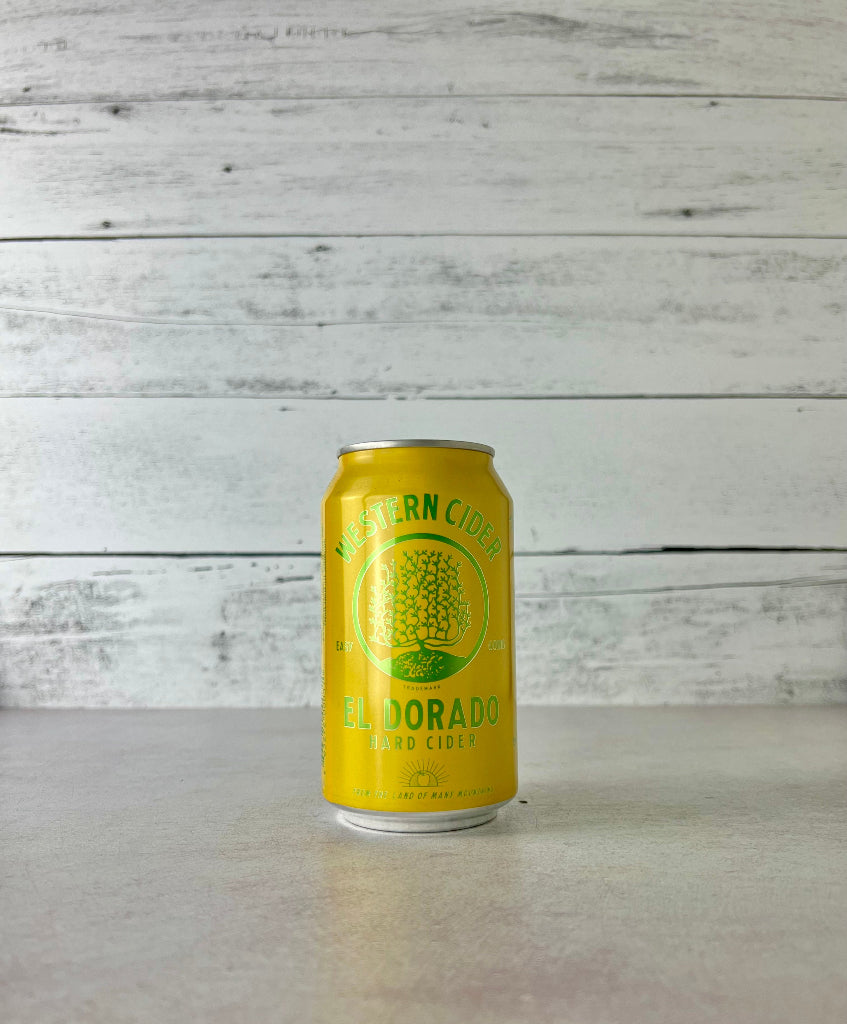 Photo of a 12 oz can of Western Cider - El Dorado Hopped Cider 