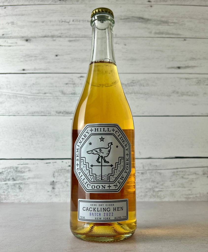 Photo of a 750 mL bottle of Seminary Hill Cider - Cackling Hen - Dry Cider - Batch 2022 -  Callicoon New York