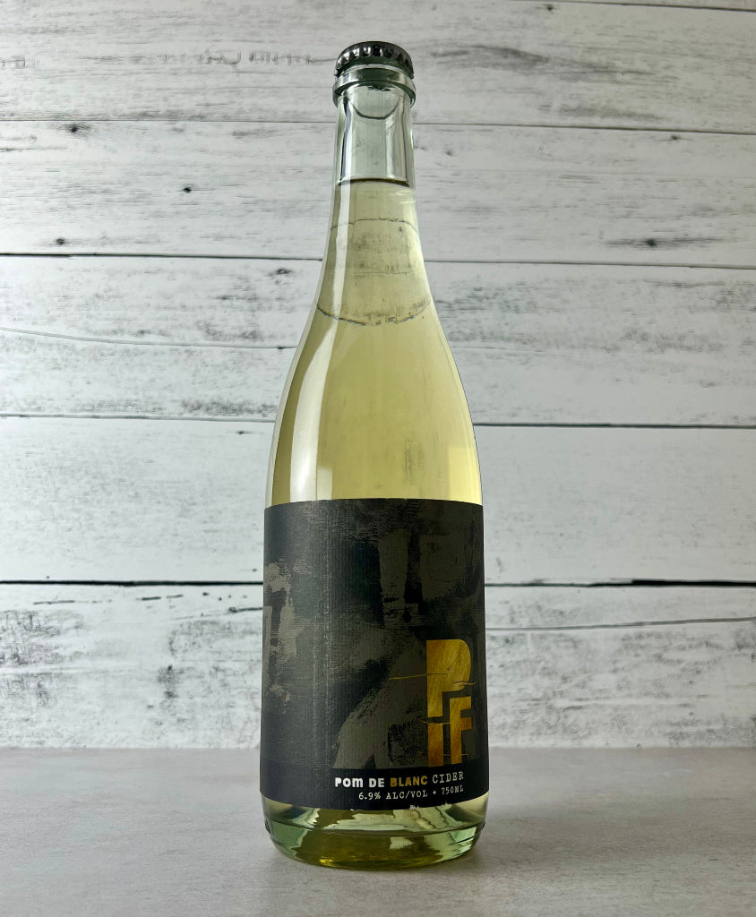 Photo of a 750 mL bottle of Presque Isle Farm (PIF) Cider - Pom De Blanc Cider