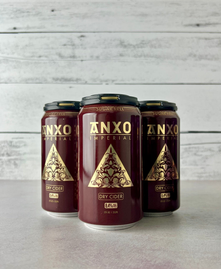 photo of a 4-pack of Anxo Imperial Dry Cider 12 oz cans