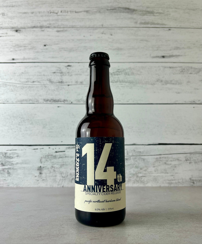 Photo of 375 mL bottle of 2 Towns Cider 14th Anniversary Specialty Cider Release - Pacific Northwest Heirloom Blend