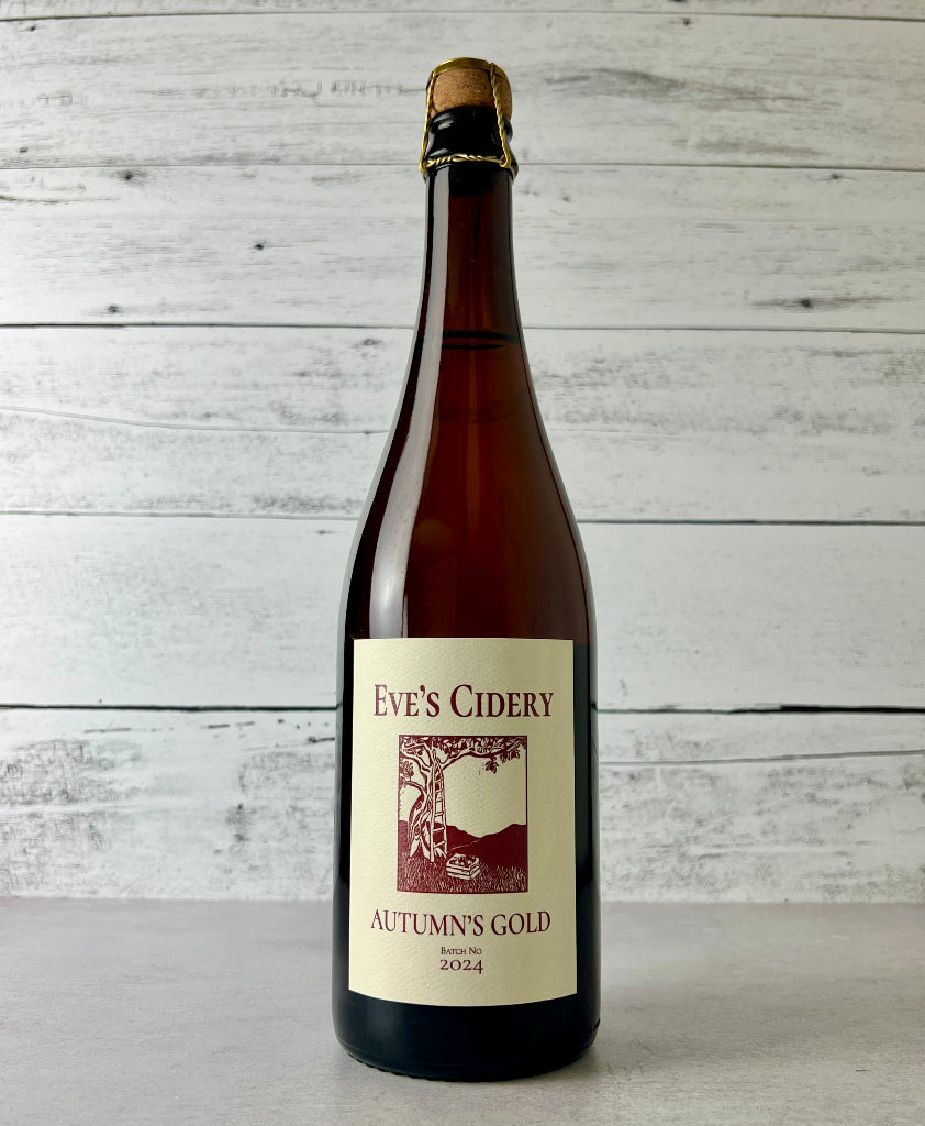 Photo of a 750 mL bottle of Eve's Cidery Autumn's Gold - Batch No. 2024
