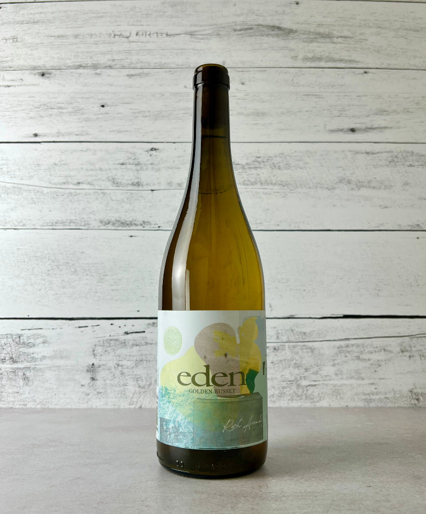 Photo of a 750 mL bottle of Eden Golden Russet cider