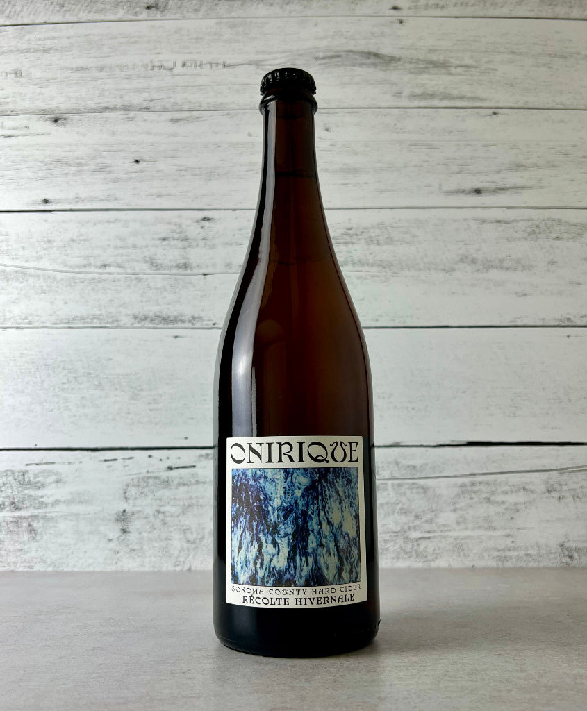 Photo of a 750 mL bottle of Onirique Recolte Hivernale cider