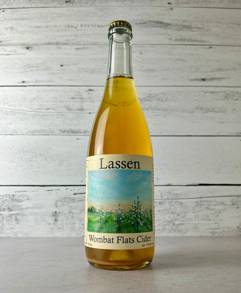 Photo of a 750 mL bottle of Lassen Wombat Flats Cider