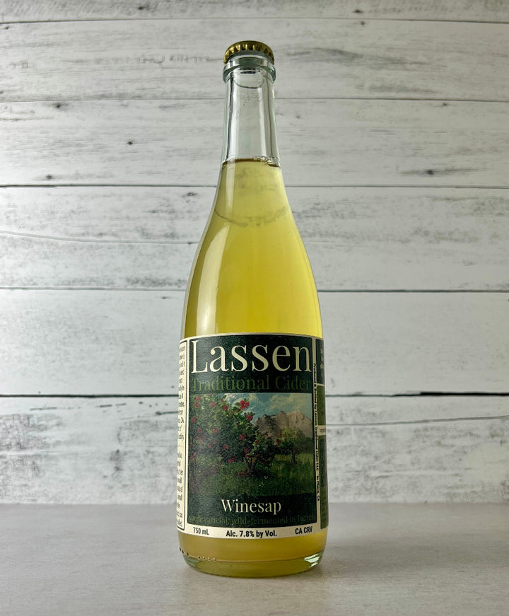 Photo of a 750 mL bottle of Lassen Traditional Cider Winesap
