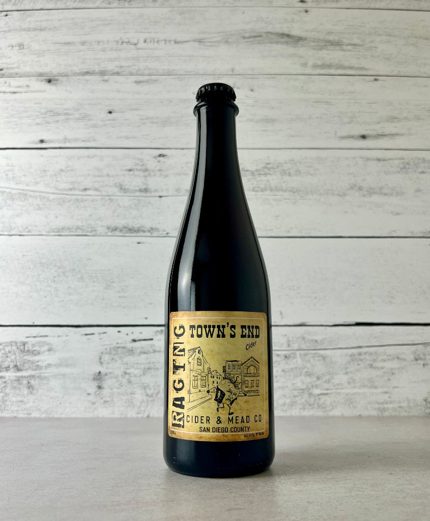 Photo of a 500 mL bottle of Raging Cider & Mead Co Town's End Cider