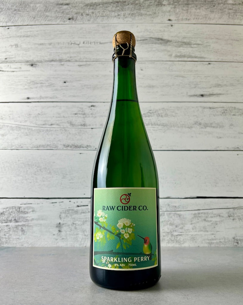 750 mL bottle of Raw Cider Sparkling Perry