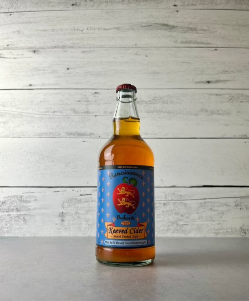 500 mL bottle of Renaissance Orchards Keeved Cider